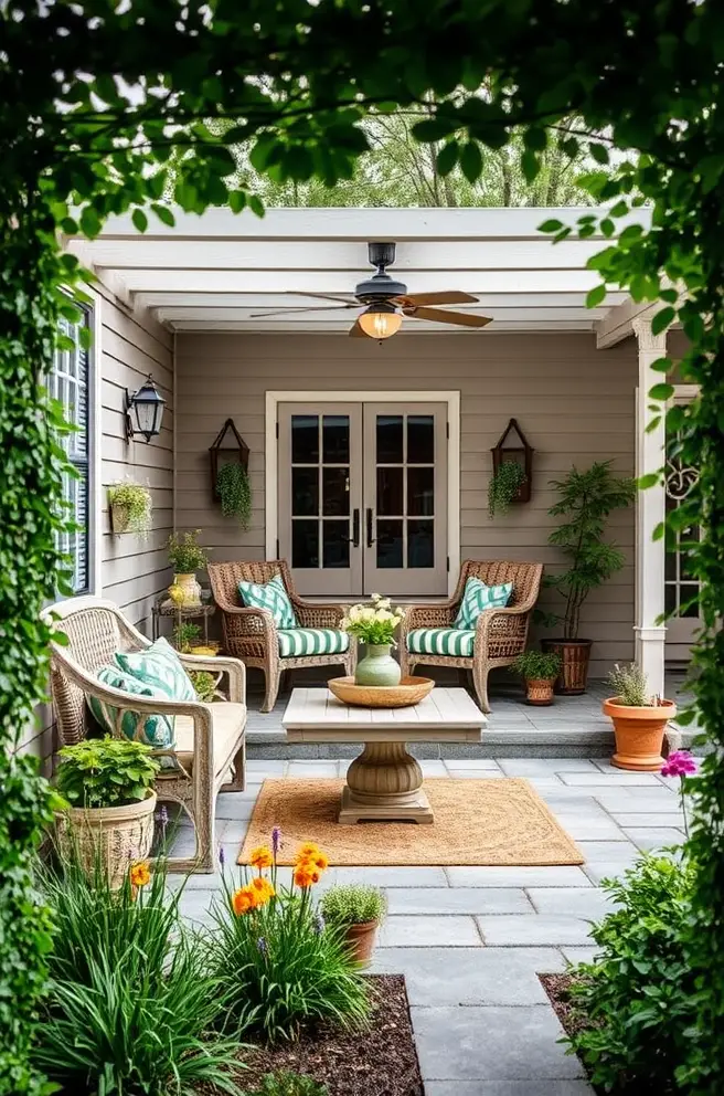 Cottage-Style Patio Design Idea for a Quaint Feel