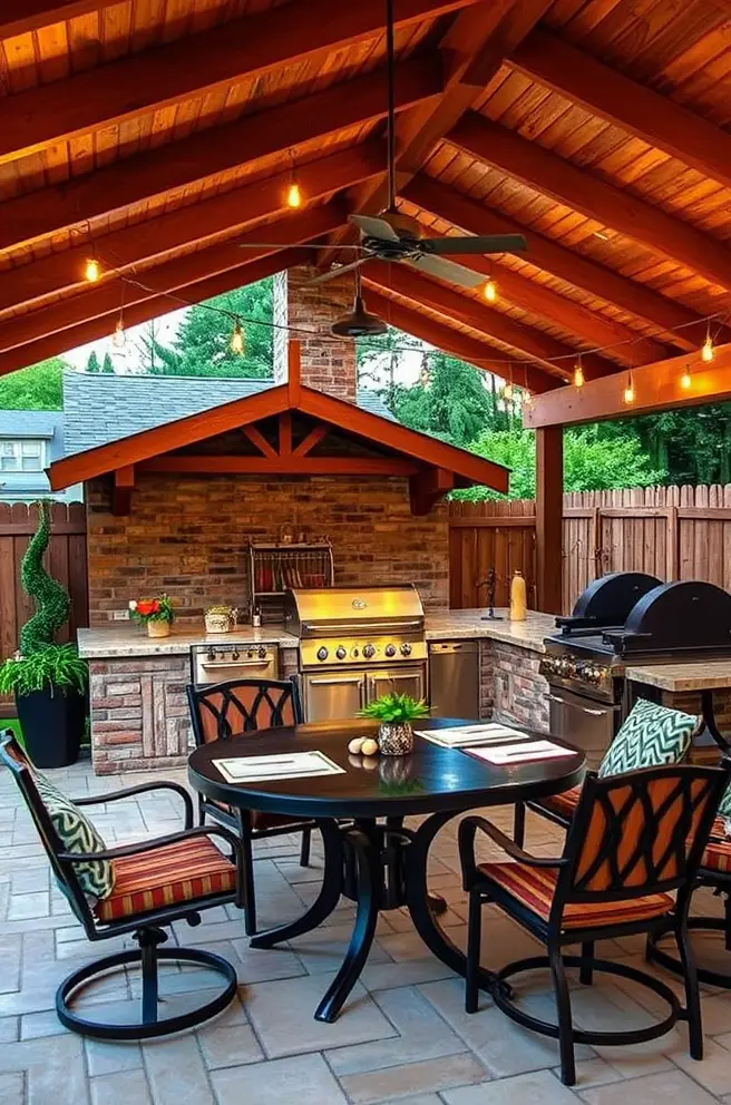 12 Stunning Covered Outdoor Kitchen Ideas for Your Home 5 Cozy Covered Outdoor Kitchen Idea Perfect for Entertaining Friends
