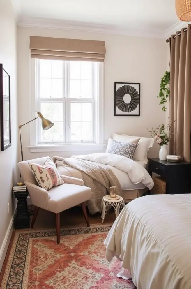 Cozy Small Bedroom Idea for Maximizing Décor and Functionality