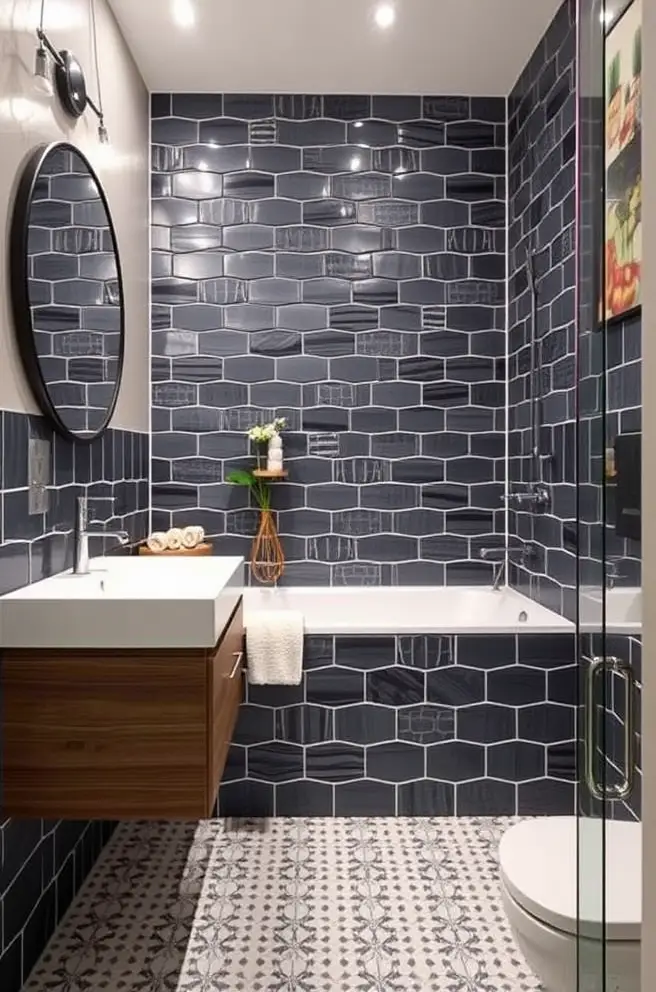 Creative Bathroom Tile Idea for a Unique and Stylish Look