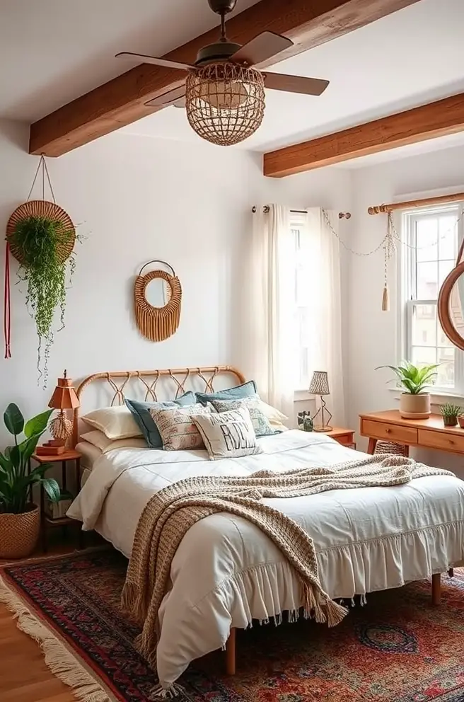 Creative Boho Bedroom Idea to Infuse Your Space with Personality