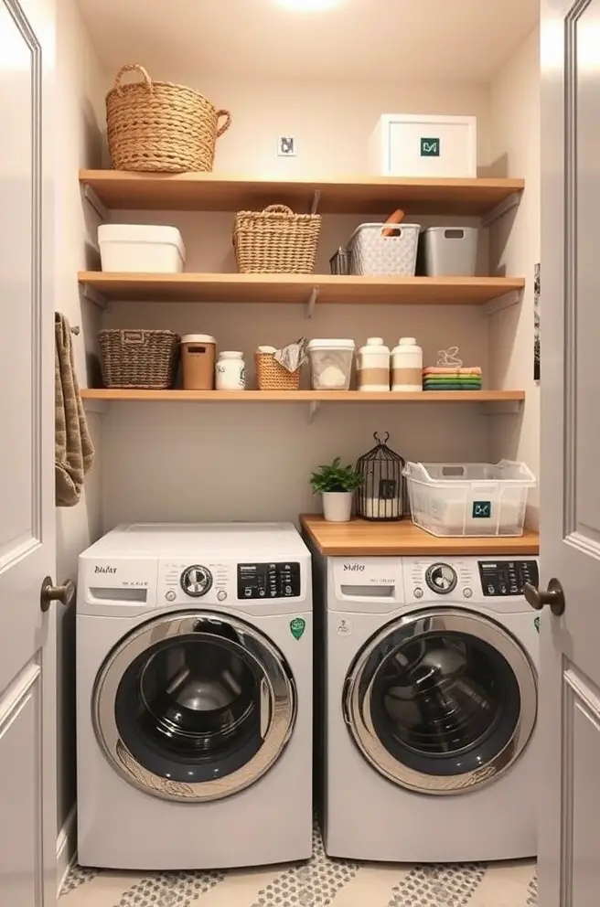 Creative Laundry Room Idea for Functional Storage Solutions