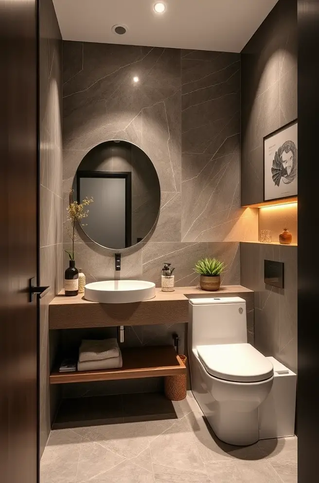 Creative Modern Bathroom Idea with Artistic Flair