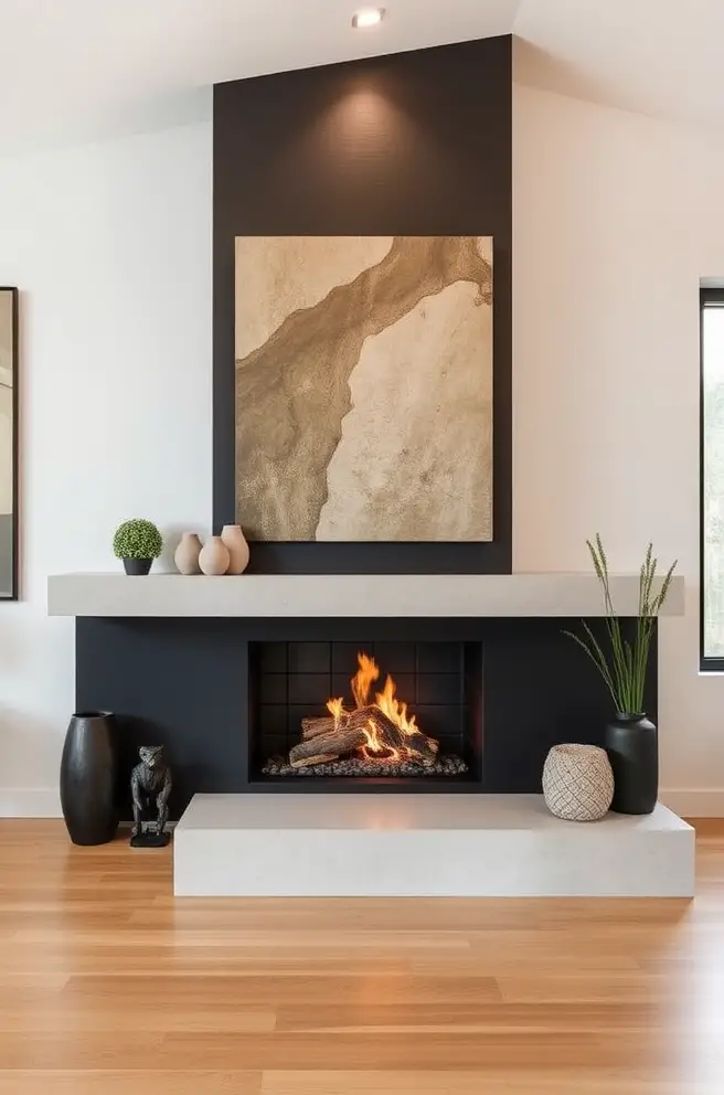 Creative Modern Fireplace Idea to Showcase Artistic Flair in Your Home