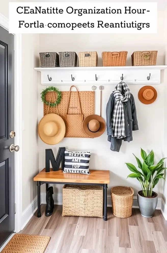 Creative Organization Idea for a Welcoming Entryway Transformation