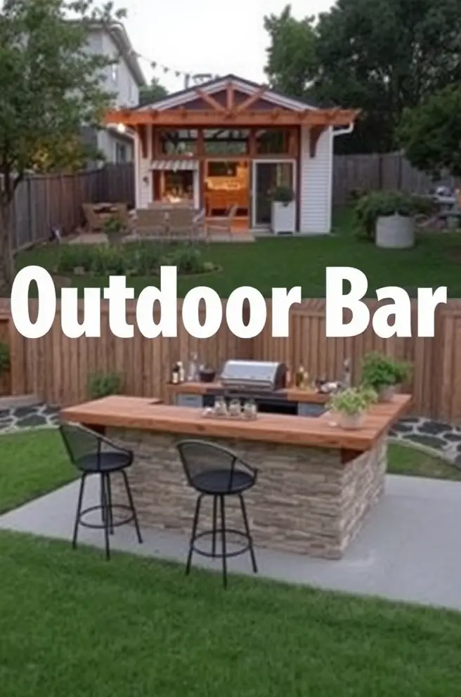 Creative Outdoor Bar Idea That Transform Your Backyard Space