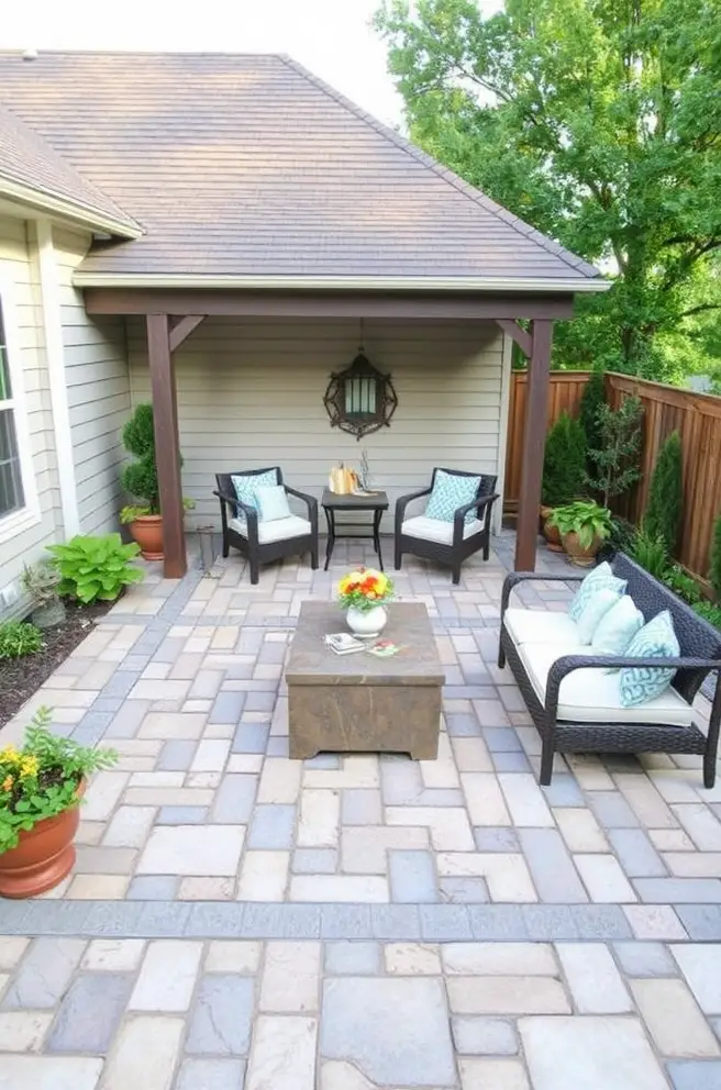Creative Paver Patio Idea for a Relaxing Outdoor Retreat