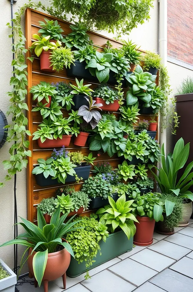 Creative Vertical Garden Design Idea for Small Backyards