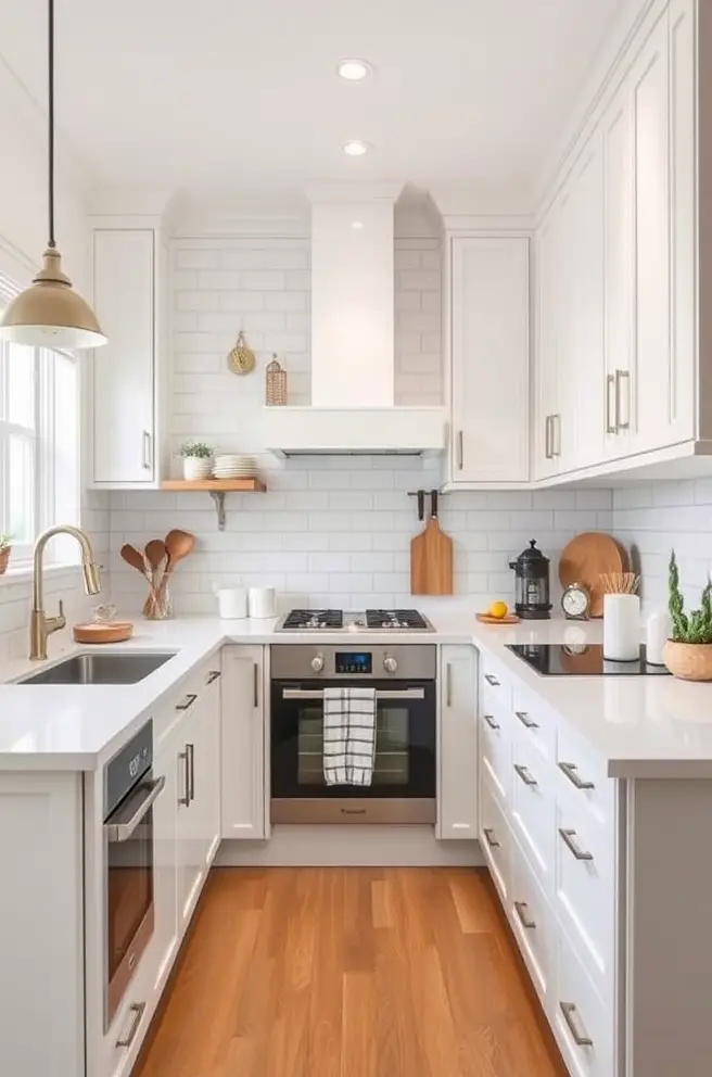 Creative White Kitchen Idea that Maximize Space and Style