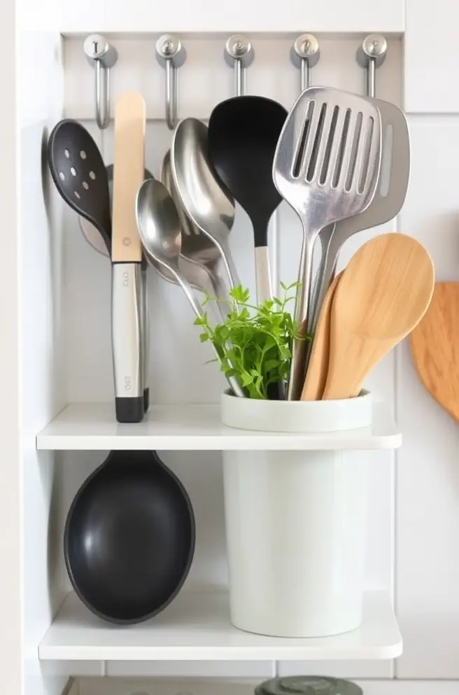 Creative kitchen storage Idea for organizing utensils