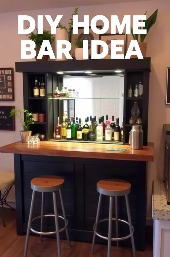 DIY Home Bar Idea That You Can Build on a Budget