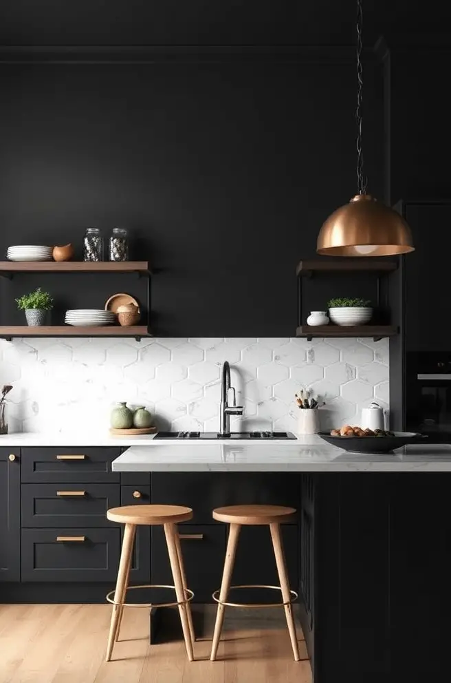 Deep and Dramatic Kitchen Color Idea for a Bold Statement