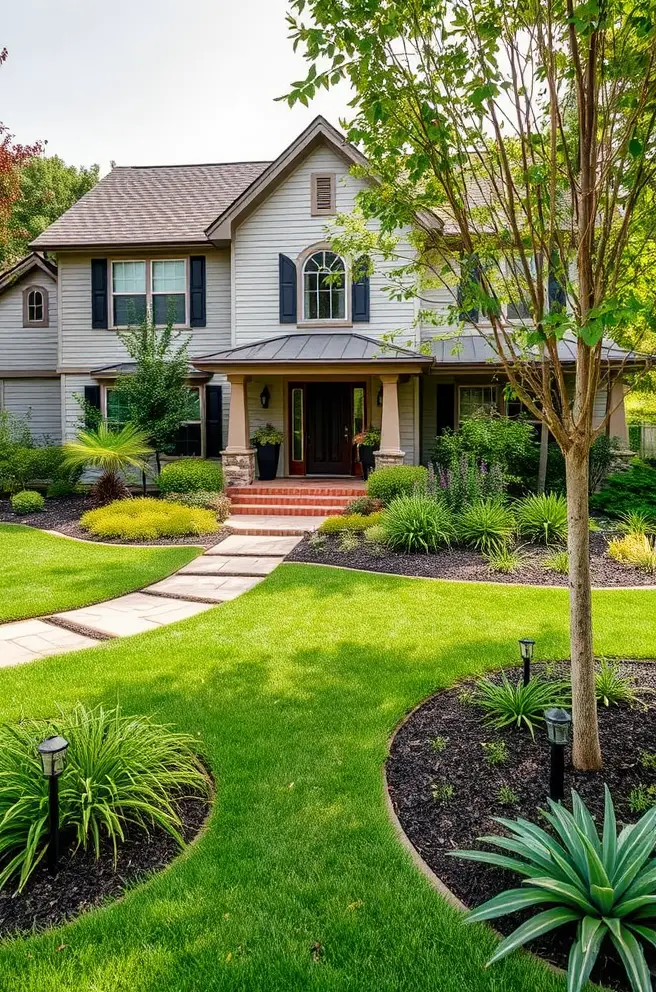 Dramatic Front Yard Landscaping Idea to Elevate Your Outdoor Aesthetic