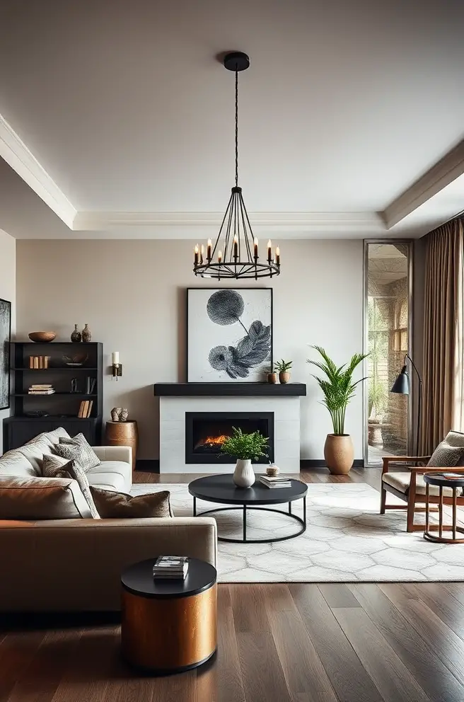 Dramatic Living Room Color Idea for an Impactful Design