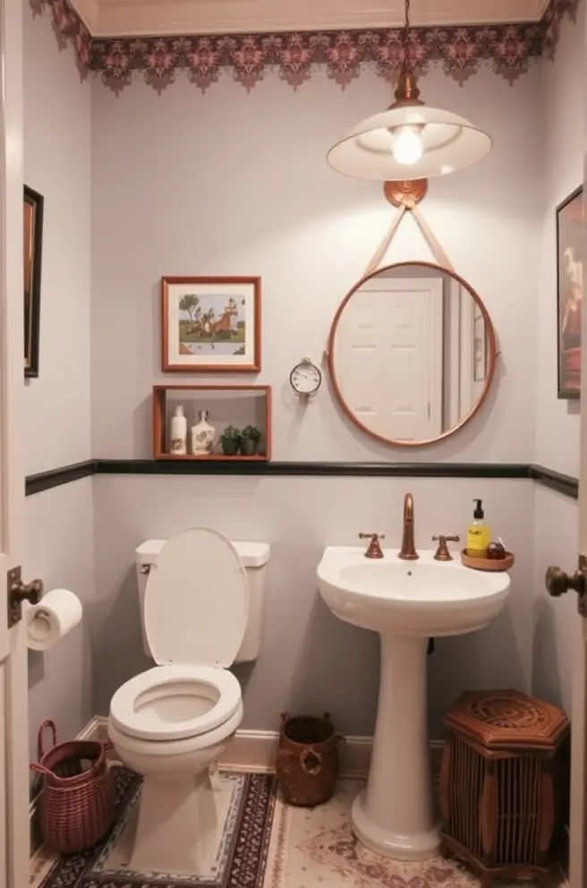 Eclectic Bohemian Powder Room Idea to Inspire Your Decor