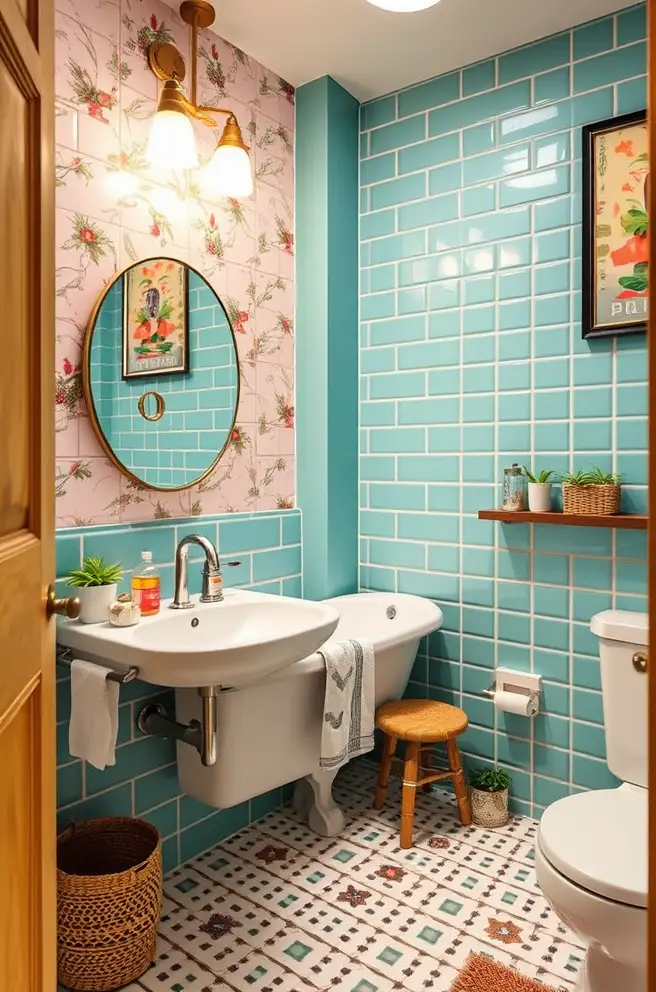 Eclectic Colorful Bathroom Design Idea You'll Love