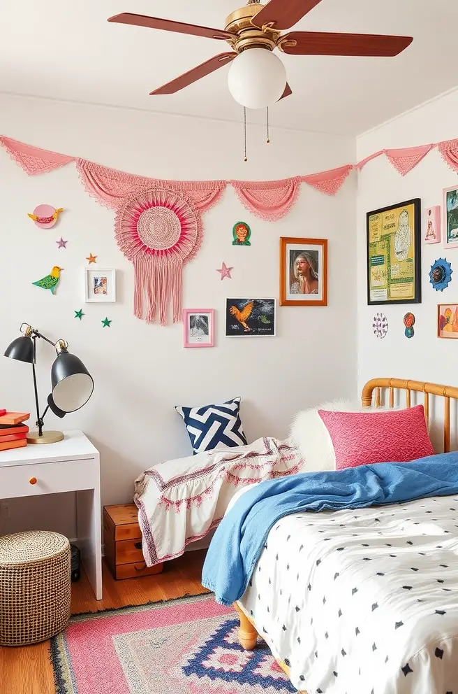 Eclectic Teen Bedroom Idea with a Personal Flair