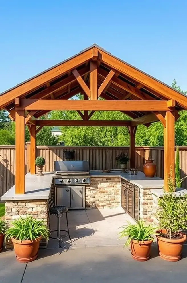 12 Stunning Covered Outdoor Kitchen Ideas for Your Home 13 Eco-Friendly Covered Outdoor Kitchen Idea for Sustainable Living