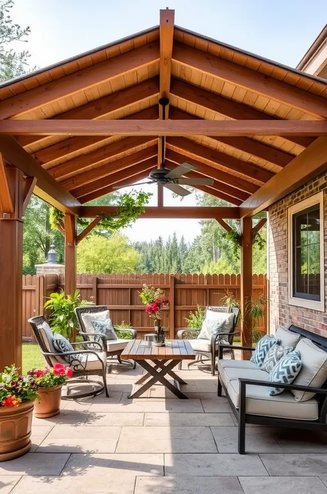 Eco-Friendly Covered Patio Idea for Sustainable Living