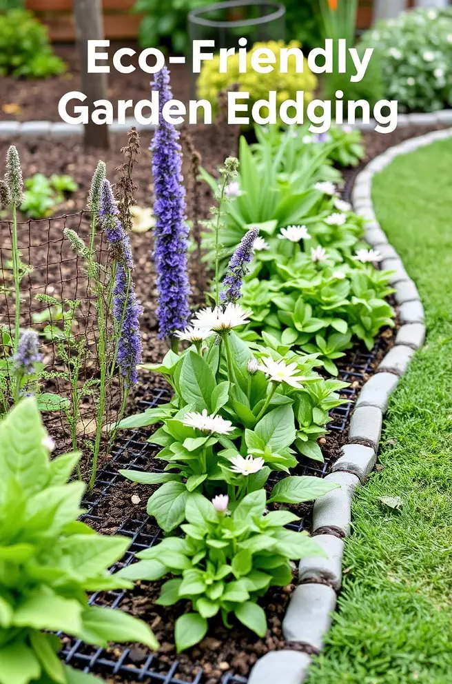 Eco-Friendly Garden Edging Idea for Sustainable Landscaping