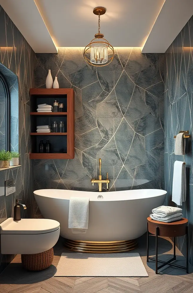 Elegant Bathroom Storage Idea for Luxurious Relaxation