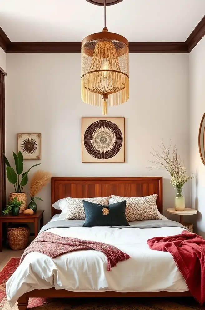 Elegant Boho Bedroom Idea for an Artistic Vibe