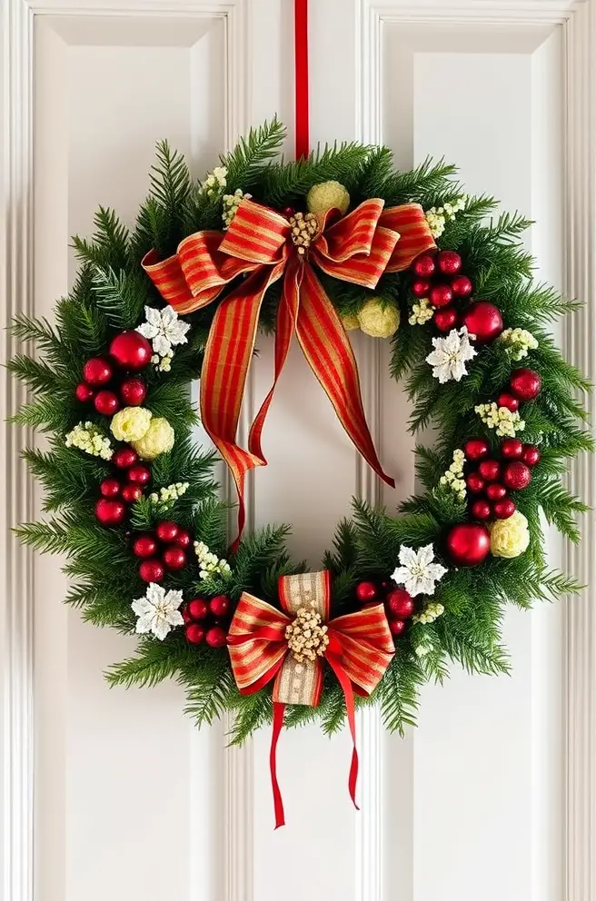 Elegant Christmas Wreath Idea for a Touch of Sophistication