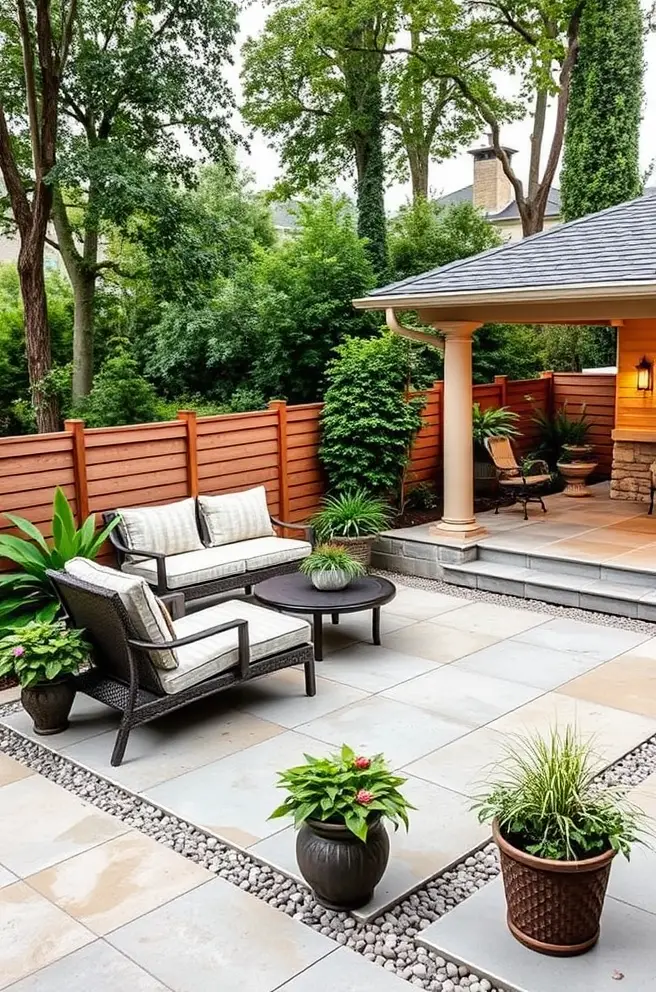 Elegant Concrete Patio Idea to Appear Luxurious on a Budget