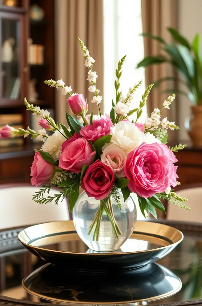 Elegant Floral Centerpiece Idea to Brighten Up Your Living Space