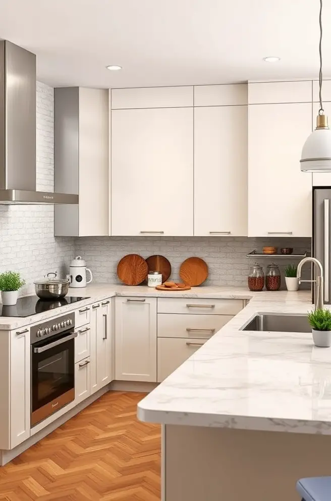Elegant L-Shaped Kitchen Layout Idea for Efficient Cooking