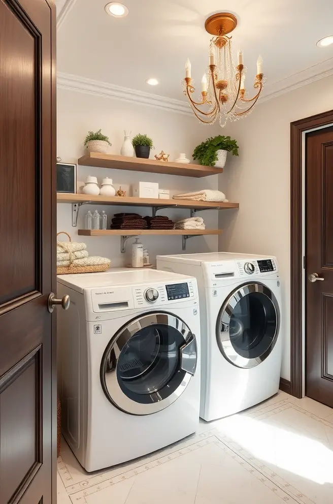Elegant Laundry Room Decor Idea for a Luxurious Feel