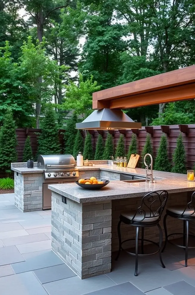 Elegant Outdoor Kitchen Idea to Elevate Your Backyard