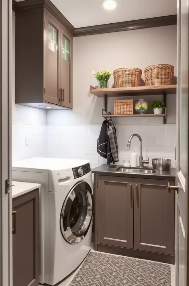 Elegant Small Laundry Room Idea for Maximizing Space