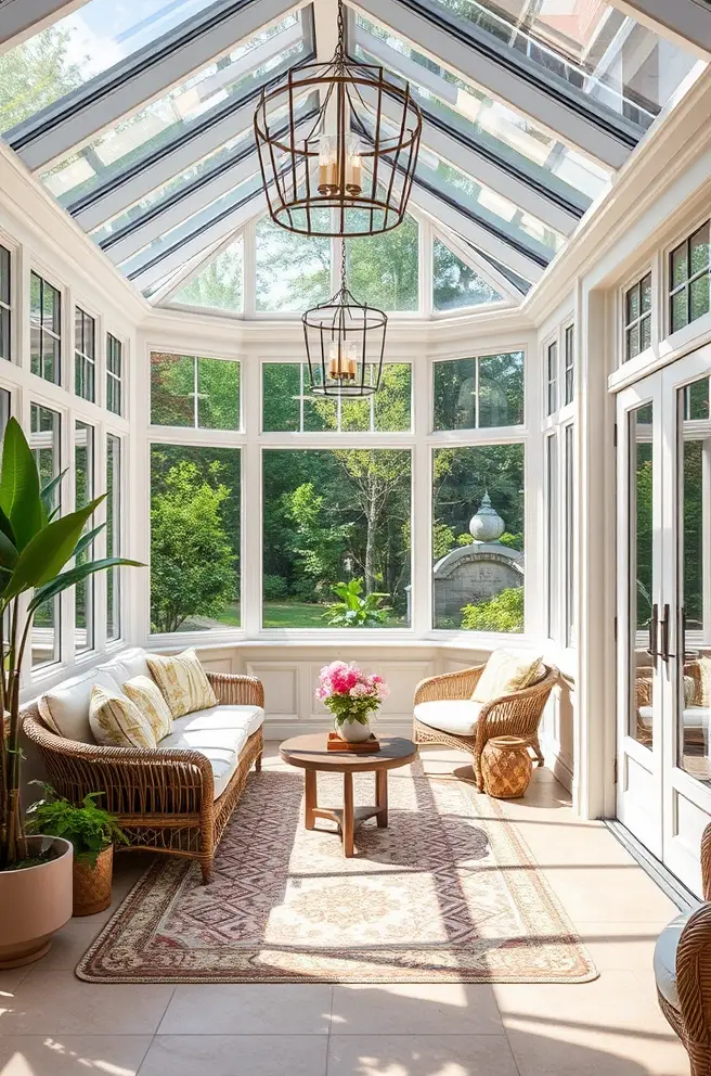 12 Inspiring Sunroom Ideas to Brighten Your Home Decor 6 Elegant Sunroom Idea for a Touch of Sophistication