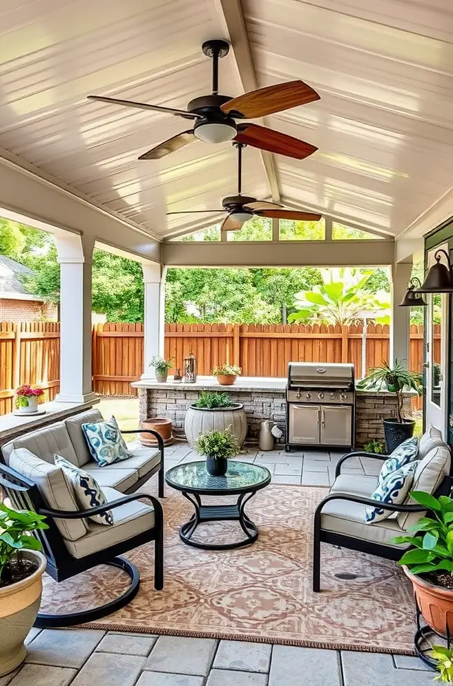 Family-Friendly Covered Patio Idea for Fun and Relaxation