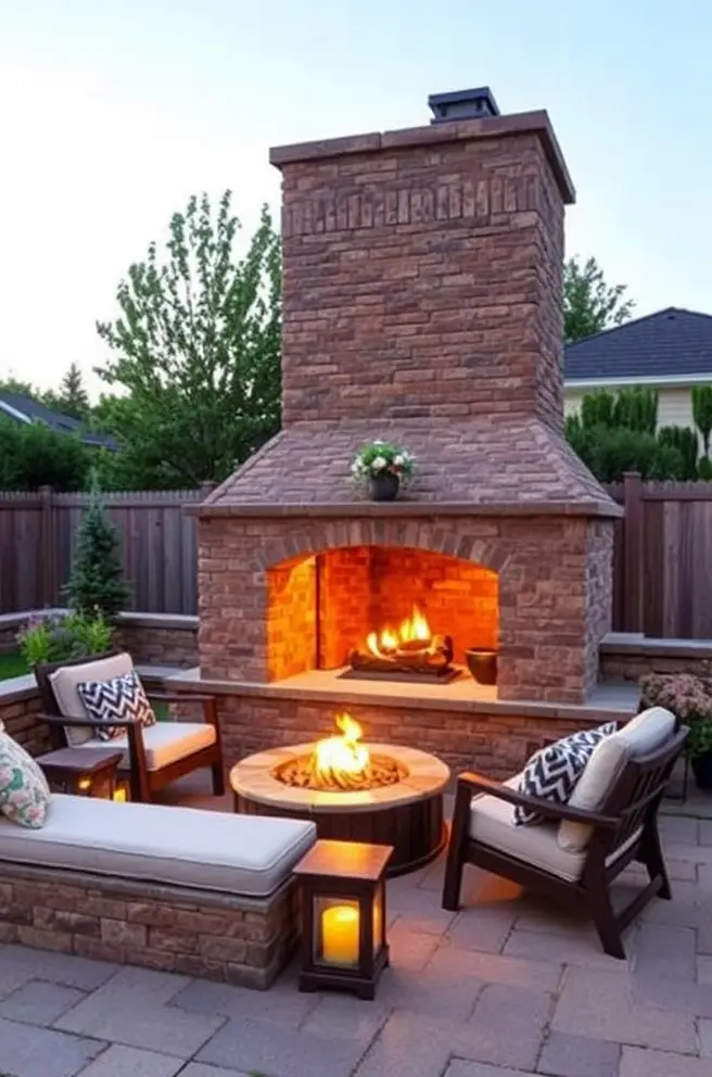 Family-Friendly Outdoor Fireplace Idea for Your Backyard Oasis