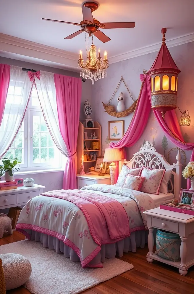 12 Inspiring Girls Bedroom Ideas You’ll Love 8 Fantasy-Themed Girls Bedroom Idea for Imaginary Adventures