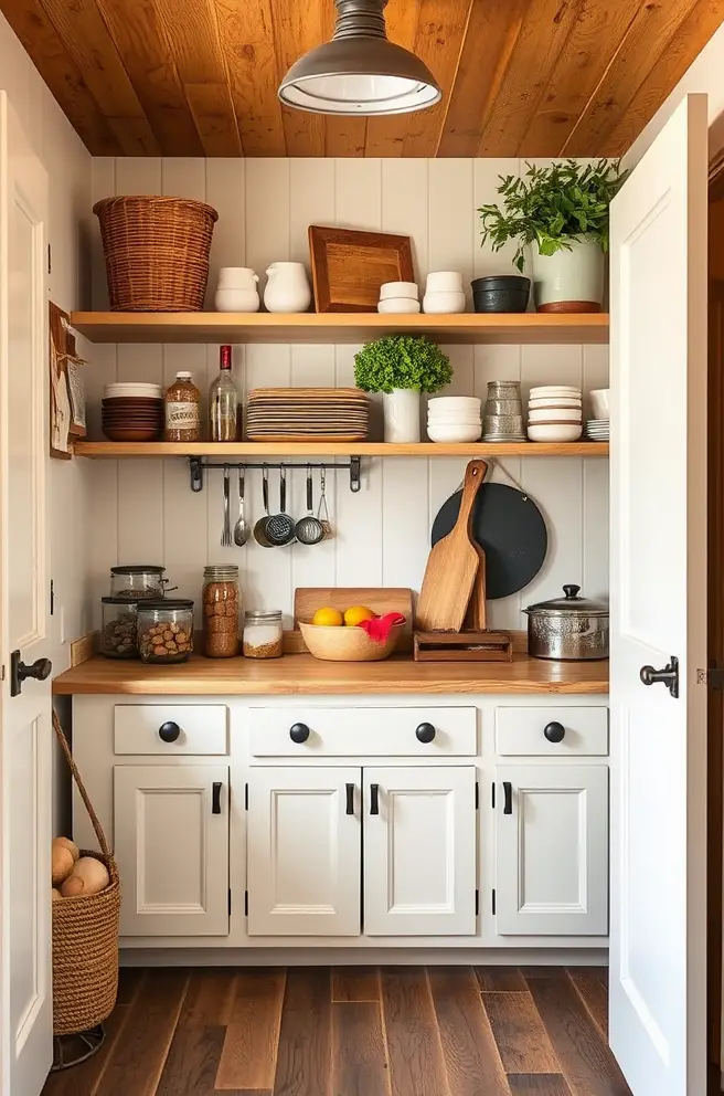 12 Stunning Pantry Ideas for Your Home Design Inspiration 11 Farmhouse Pantry Idea for a Warm and Welcoming Feel