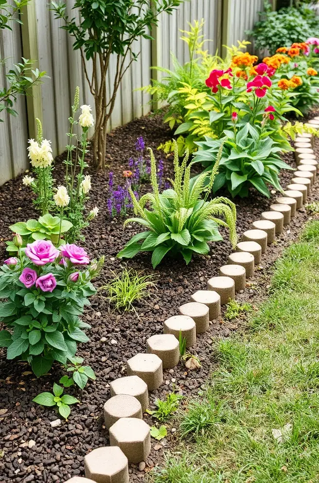 Functional Garden Edging Idea for Practical Garden Design