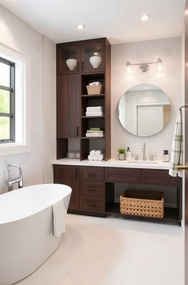 12 Stunning Master Bathroom Ideas You’ll Love 11 Functional Master Bathroom Idea Optimizing Space and Storage