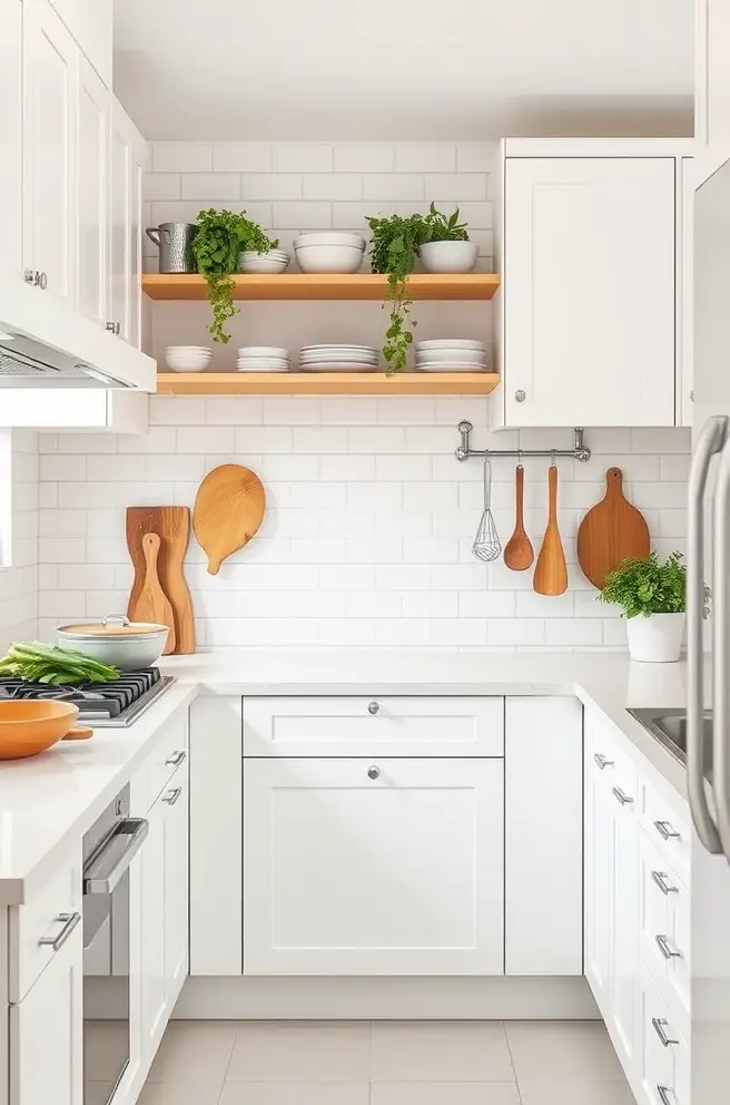 Functional White Kitchen Idea for Efficient Cooking