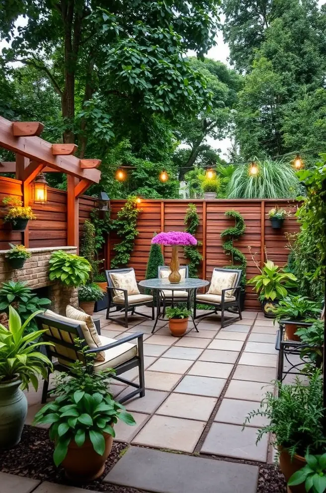 12 Inspiring Patio Ideas to Elevate Your Outdoor Style 10 Garden Patio Idea to Integrate Nature into Your Space