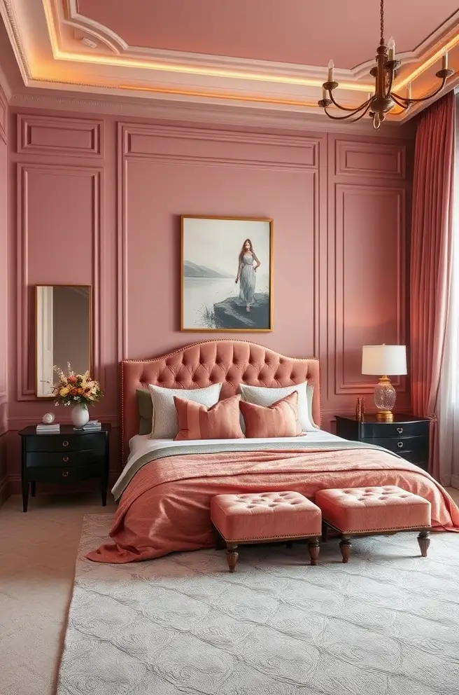 Glamorous Bedroom Color Idea to Make a Statement