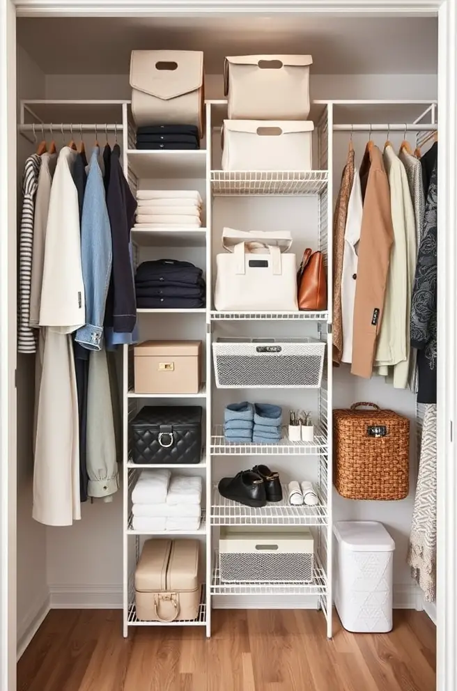 Innovative Closet Organization Idea for Maximizing Vertical Storage