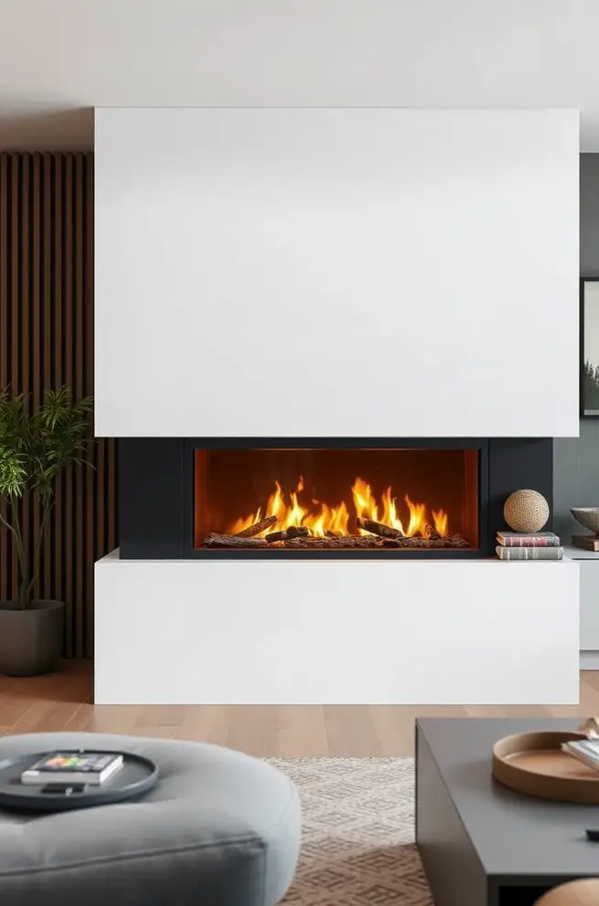Innovative Modern Fireplace Idea to Maximize Small Spaces