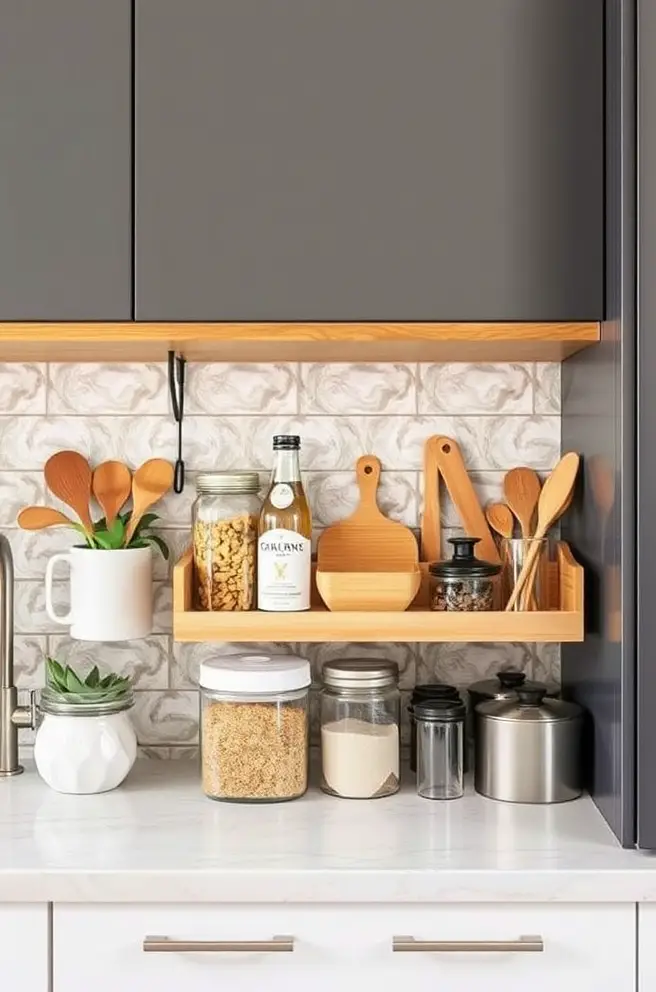 Innovative kitchen storage Idea for a clutter-free countertop