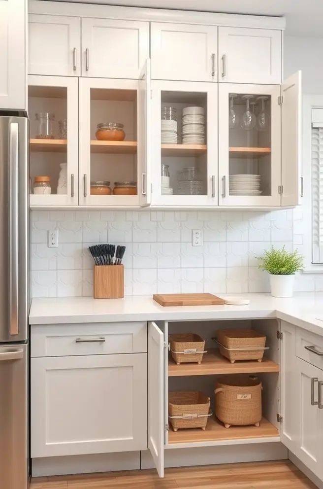 Innovative storage Idea for kitchen cabinets to increase efficiency