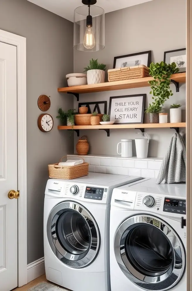 Inspirational Laundry Room Decor Idea for Unique Personalization