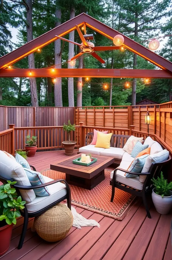 Inspiring Deck Idea to Create a Cozy Backyard Retreat