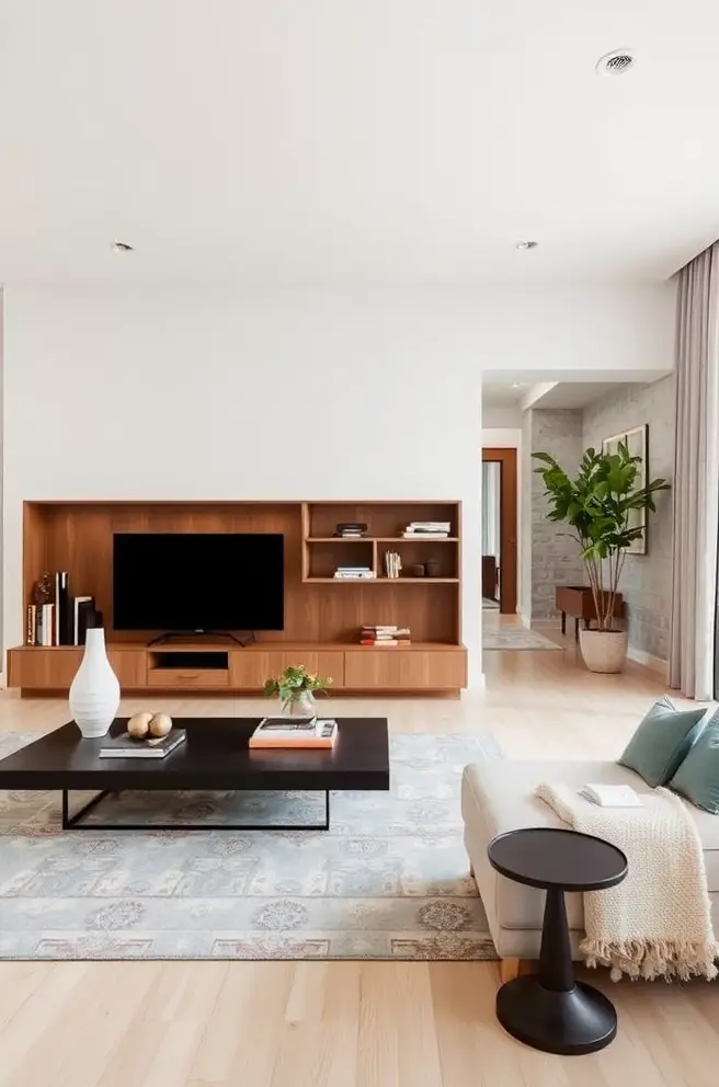 Inspiring Modern Living Room Idea for Open-Concept Designs